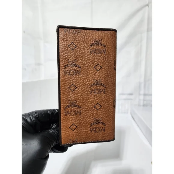 MCM Bill Leather Wallet Brown - Picture 8 of 14